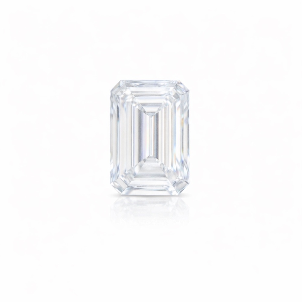 Emerald Cut Clear Solitaire Gemstone - Women Jewelry